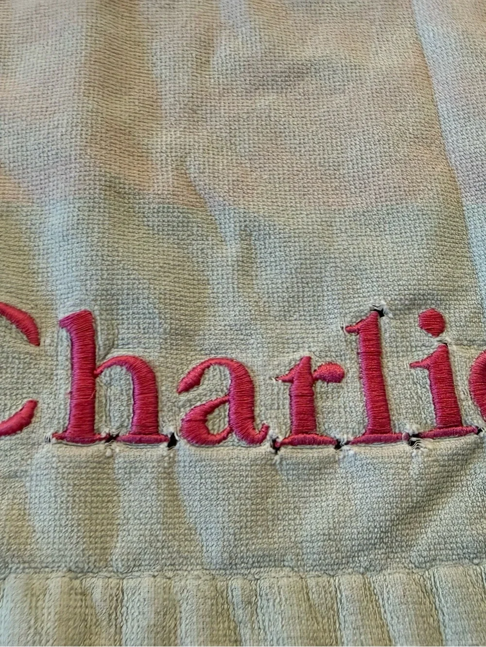 Pottery Barn Kids Butterfly Beach Towel Cotton Monogram Charlie